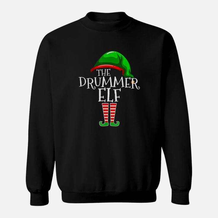 Drummer Elf Group Matching Family Christmas Gift Outfit Drum Sweat Shirt