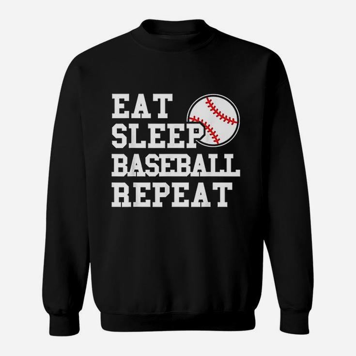 Eat Sleep Baseball Repeat Funny Baseball Player Sweat Shirt
