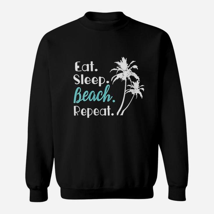 Eat Sleep Beach Repeat Summer Vacation Family Matching Sweat Shirt
