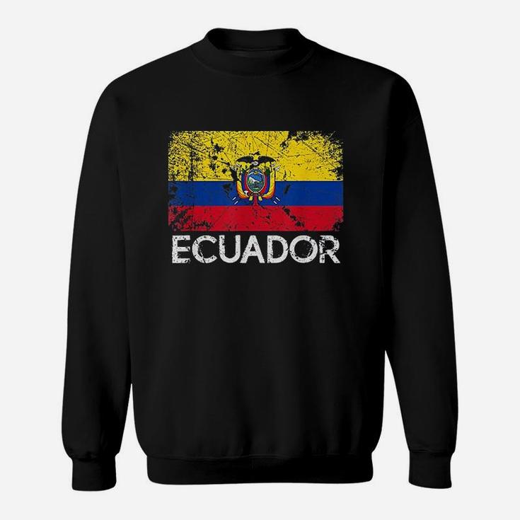 Ecuadorian Flag Vintage Made In Ecuador Sweat Shirt - Seseable