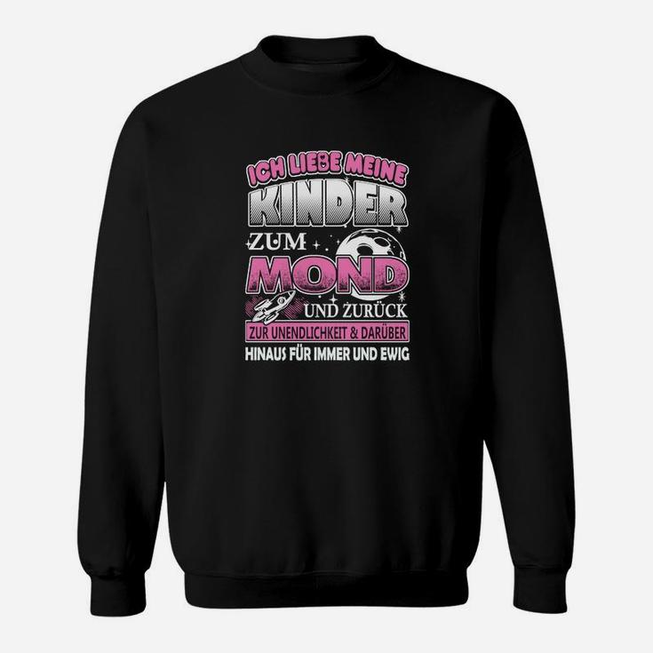 Elternteil Liebesbekundung Sweatshirt Ich liebe meine Kinder zum Mond und zurück Fußball Design