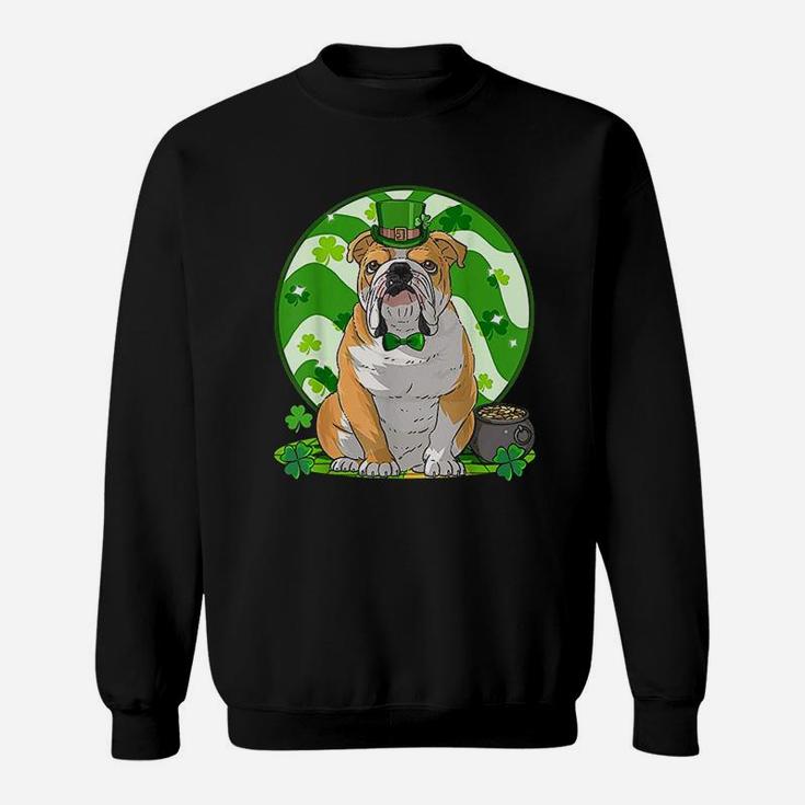 English Bulldog St Patricks Day Sweat Shirt