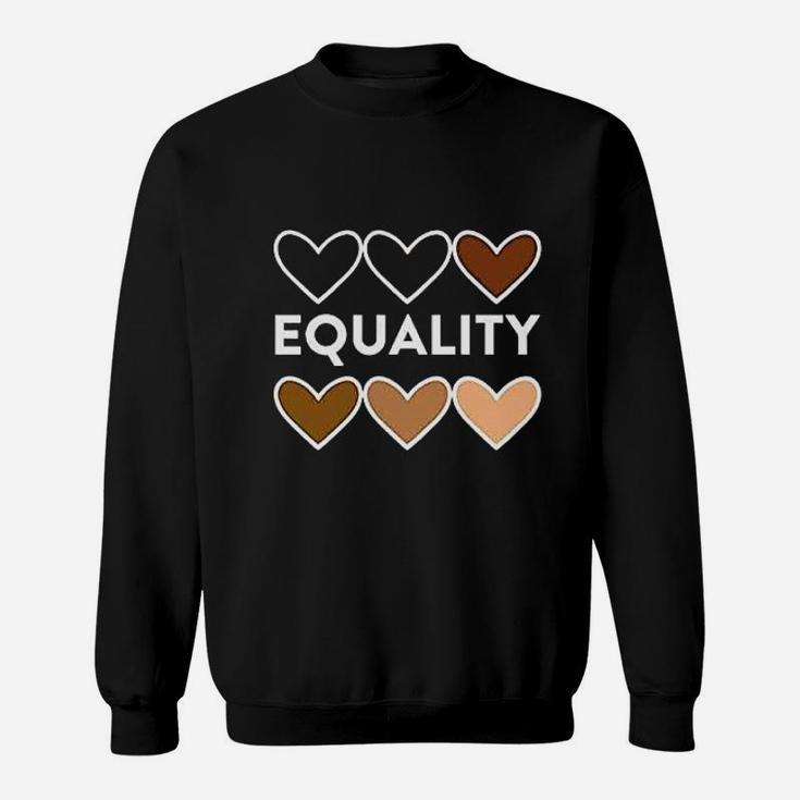 Equality Hearts Civil Rights Equal Graphic Sweat Shirt