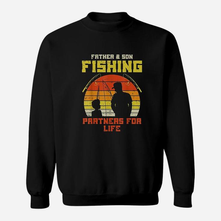 Father Son Fishing Partners For Life Retro Matching Dad Sweat Shirt