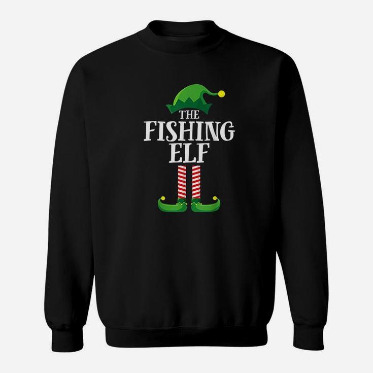 Fishing Elf Matching Family Group Christmas Party Sweat Shirt