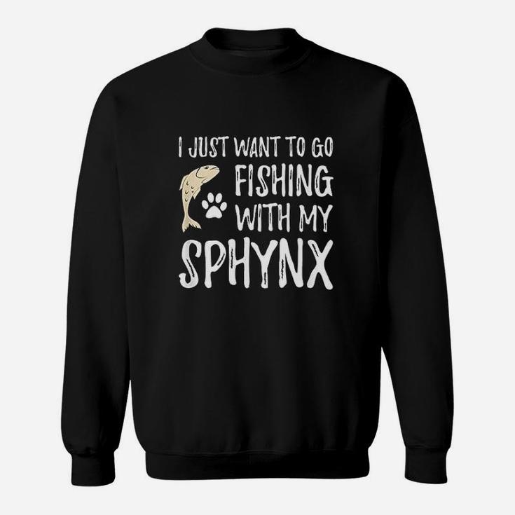 Fishing Sphynx For Boating Cat Mom Or Cat Dad Sweat Shirt