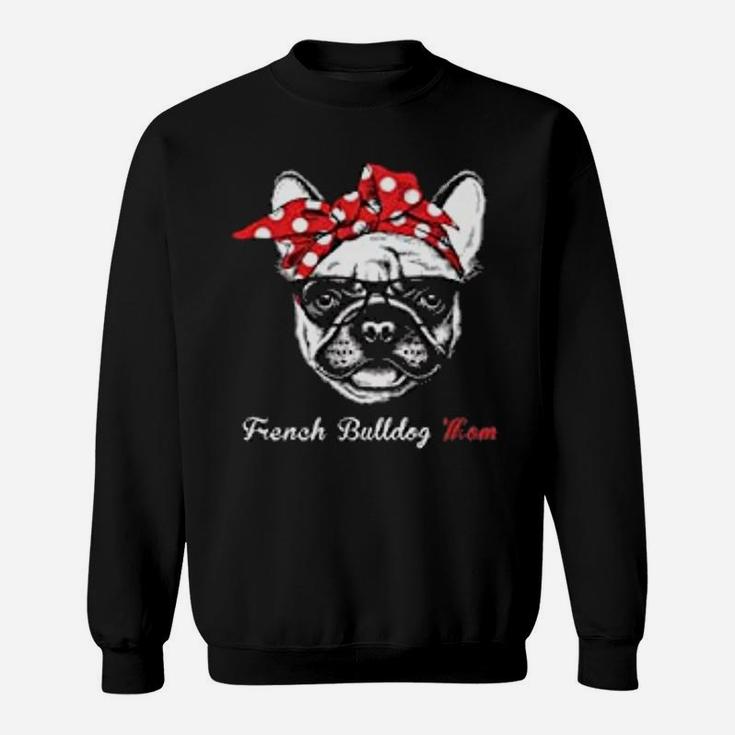 French Bulldog Mom Red Bowtie Sweat Shirt