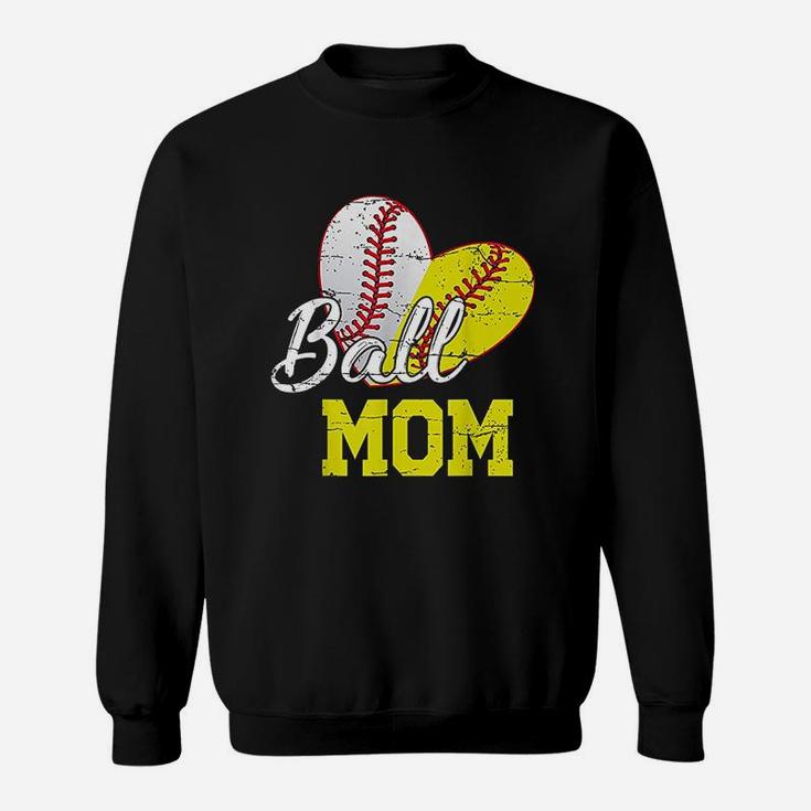 Funny Ball Mom Softball Baseball Gifts Sweat Shirt