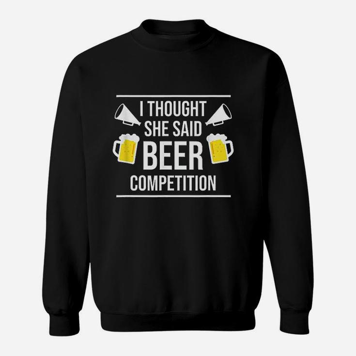 Funny Cheer Dad Beer Competition Cheerleading Sweat Shirt
