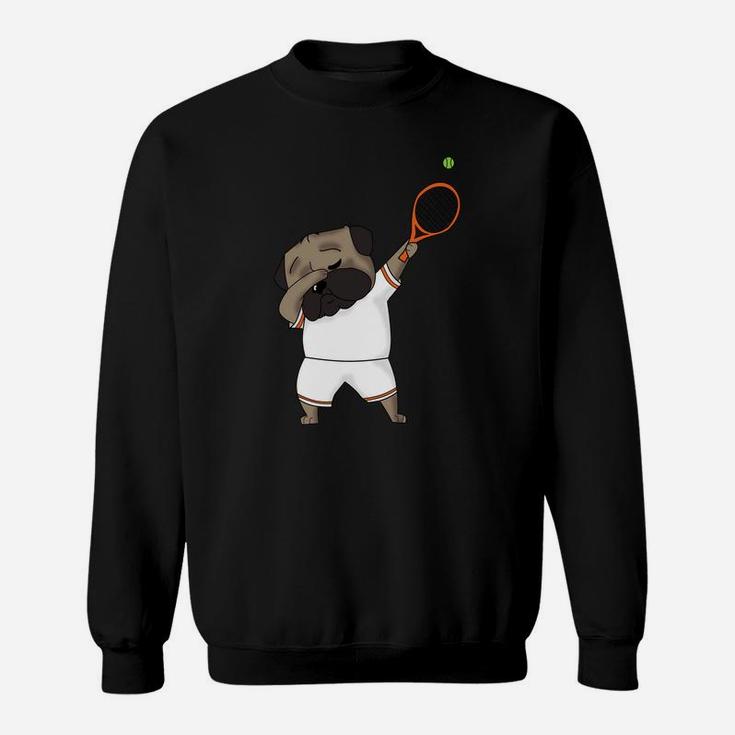 Funny Dabbing English Bulldog Tennis Cute Dab Sweat Shirt