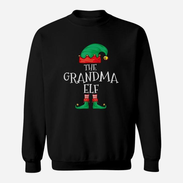 Funny Elf Family Christmas Grandma Elf Pajama Sweat Shirt