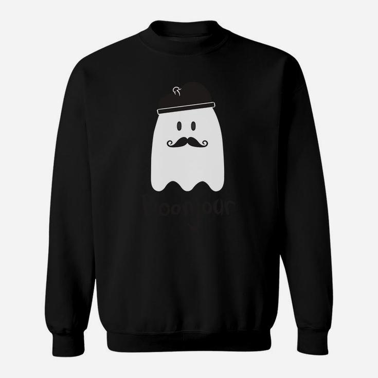 Funny French Teacher Halloween Bonjour Ghost Shirts Sweat Shirt