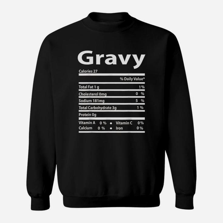 Funny Gravy Nutrition Fact Gift For Thanksgiving Christmas Sweat Shirt