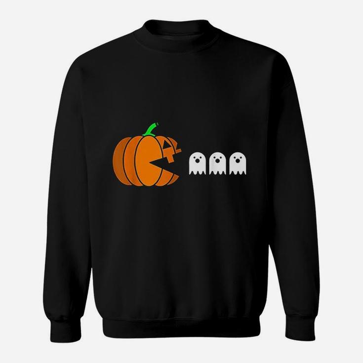 Funny Halloween Pixel Video Game Sweat Shirt