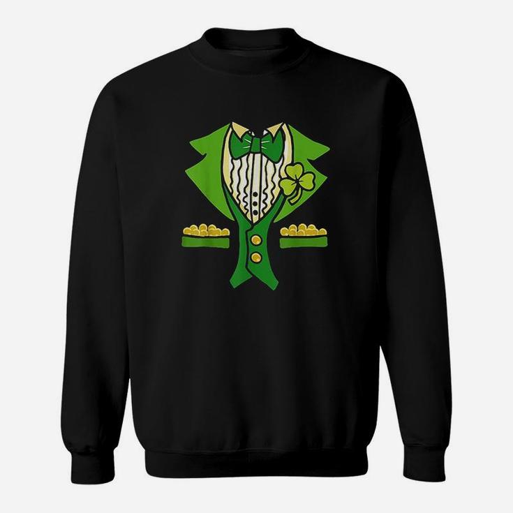 Funny Irish St Patricks Day Leprechaun Tuxedo Costume Gift Sweatshirt