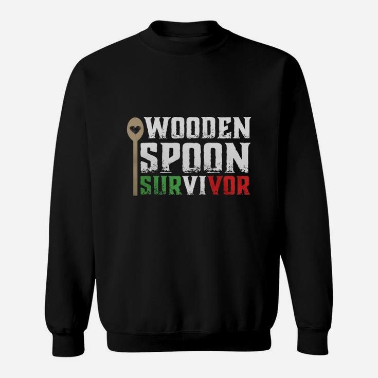 Funny Italian Shirts - Wooden Spoon Survivor Teeshirt Sweat Shirt