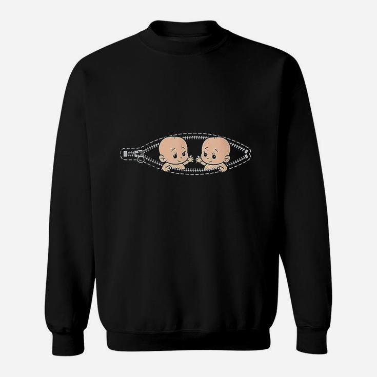 Funny Mom Of Twin Announcement Twins Mom Sweat Shirt