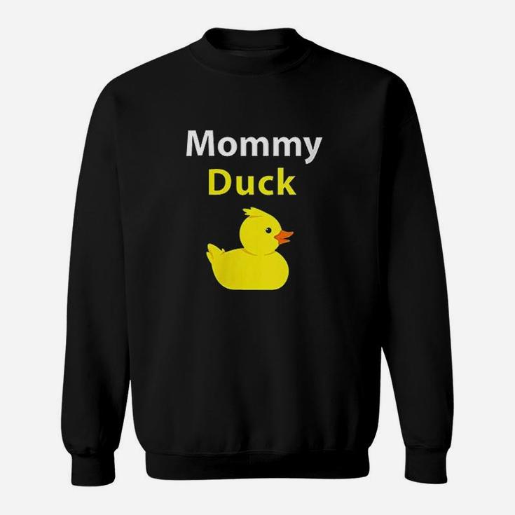 Funny Mommy Duck Rubber Sweat Shirt