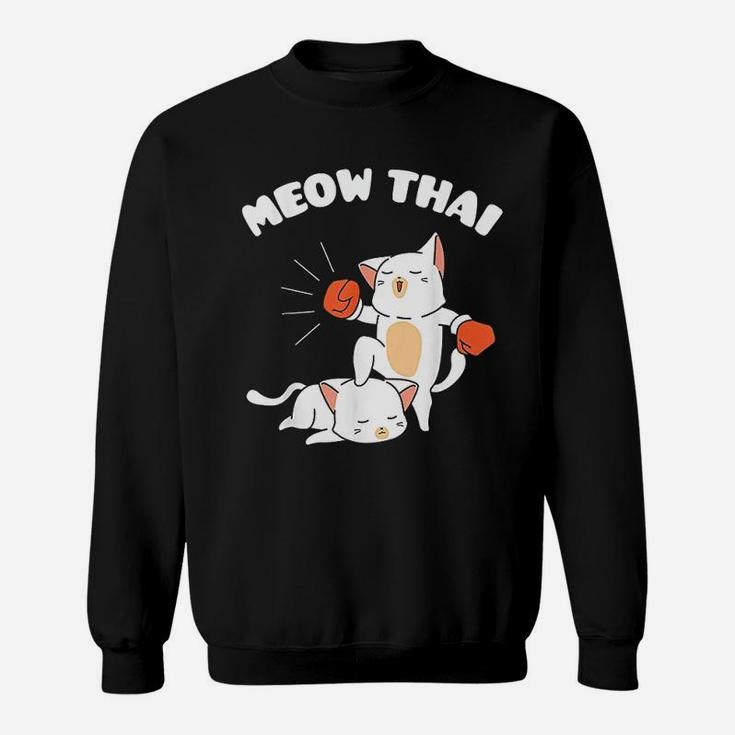 Funny Muay Thai Cats Thai Boxing Fighter Gift Sweatshirt