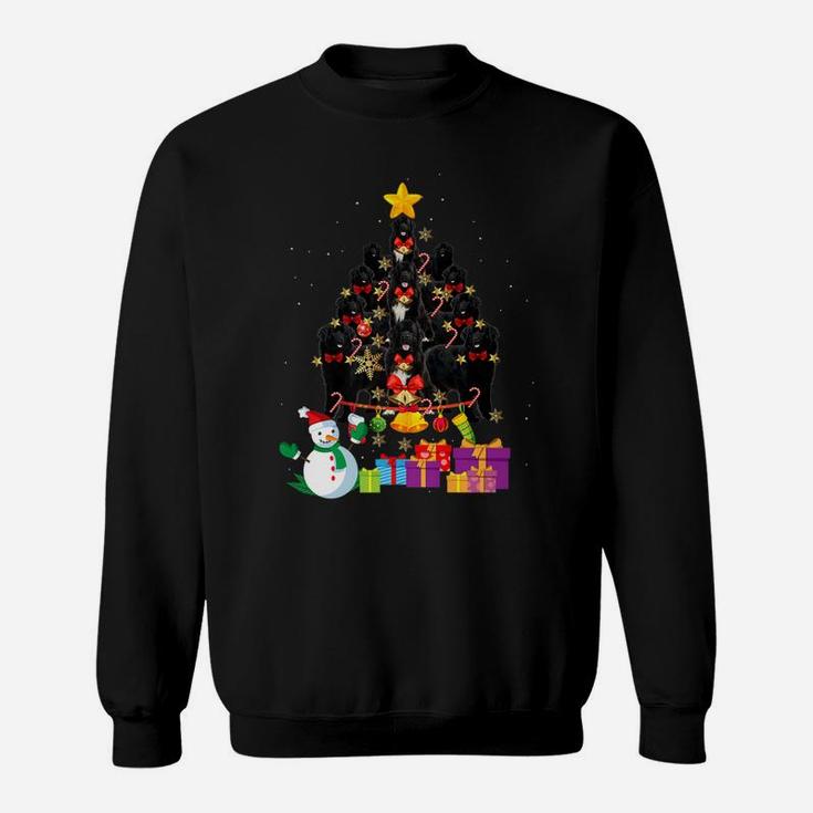 Funny Newfoundland Christmas Dog Tree Xmas Gift Sweat Shirt