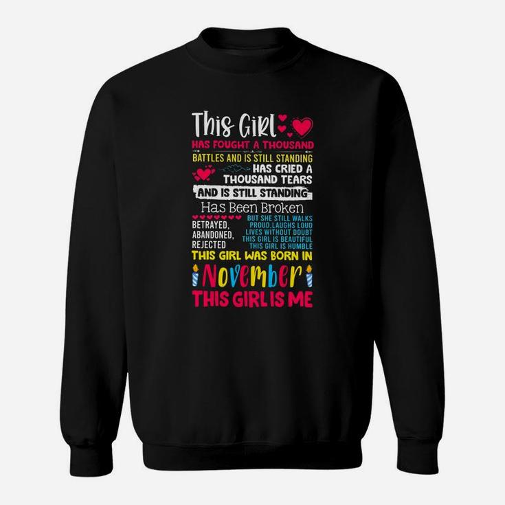 November cheap girl sweatshirt