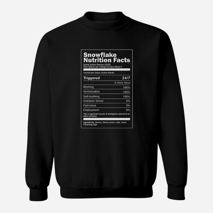 Funny Political Snowflake Social Justice Warrior Facts Graphic Sweat Shirt