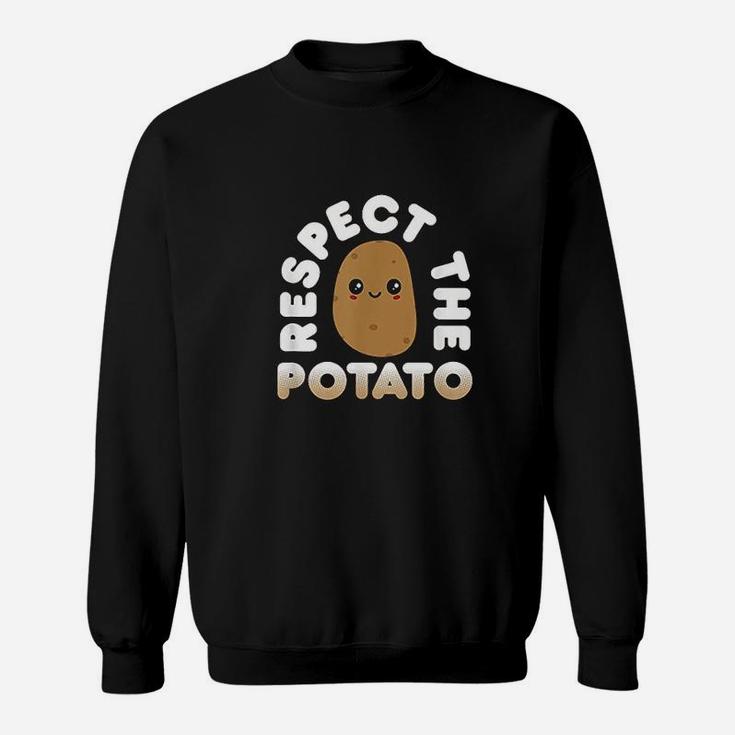 Funny Potato Gift Cute Kawaii Style Respect The Potato Sweat Shirt
