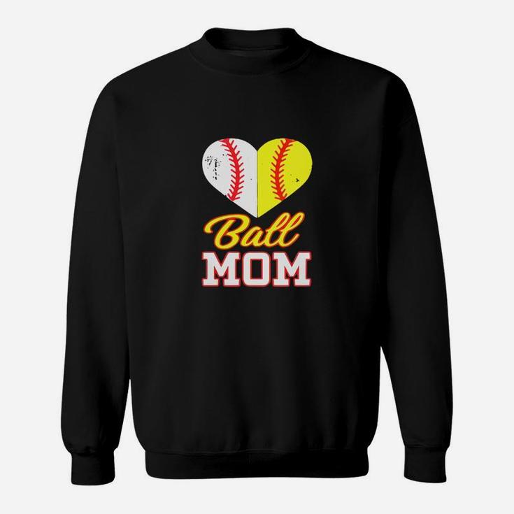 Funny Softball Mom T-shirt Ball Mom Softball Baseball  Sweat Shirt