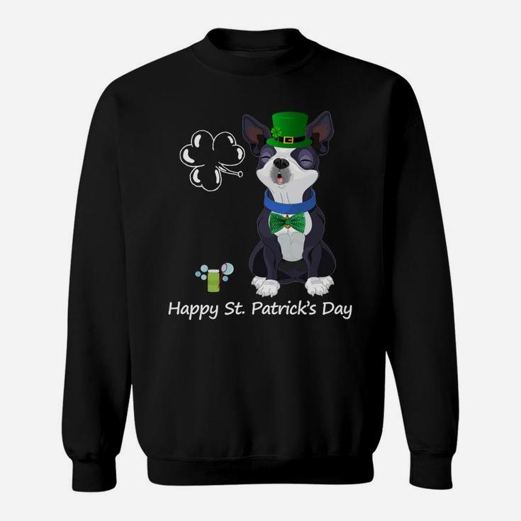 Funny St Patrick Boston Terrier For Dogs Lovers Owner Sweat Shirt