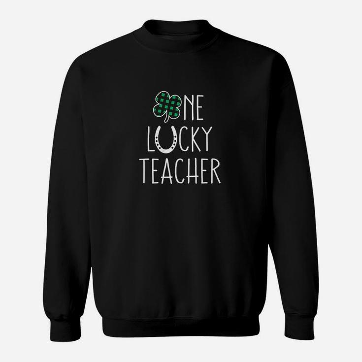 Funny St Patricks Day Gift For Prek Kinder One Lucky Teacher Sweat Shirt