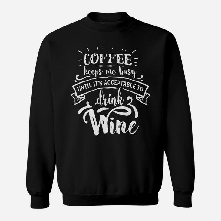 Funny Wine Vs Coffee Shirt | Mom Caffeine Funny Wine Vs Coffee Shirt | Mom Caffeine