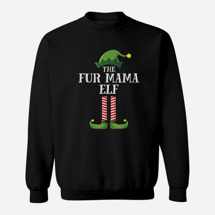 Fur Mama Elf Christmas Party Pajama Sweat Shirt