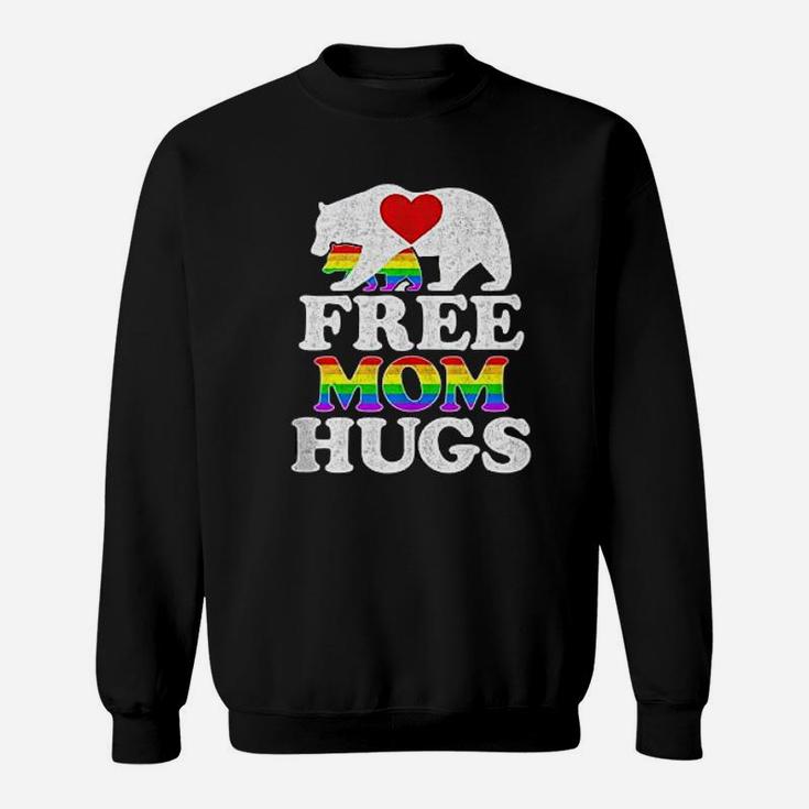Gay Lgbt Pride Mama Bear Free Mom Hugs Sweat Shirt