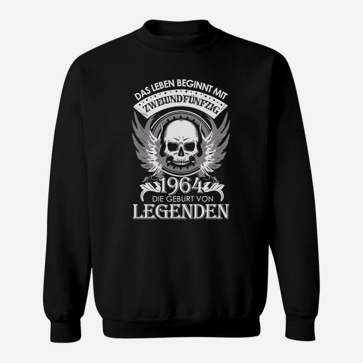 Geburt von Legenden 1964 Sweatshirt, Totenkopf & Flügel Design für Herren