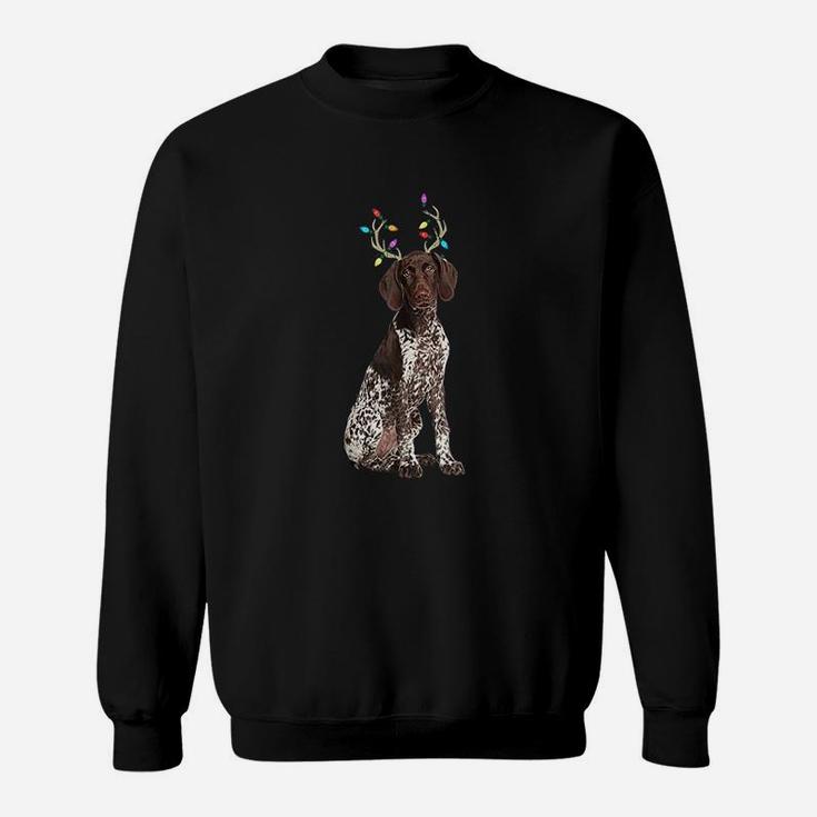German Shorthaired Pointer Reindeer Christmas Dog Sweat Shirt