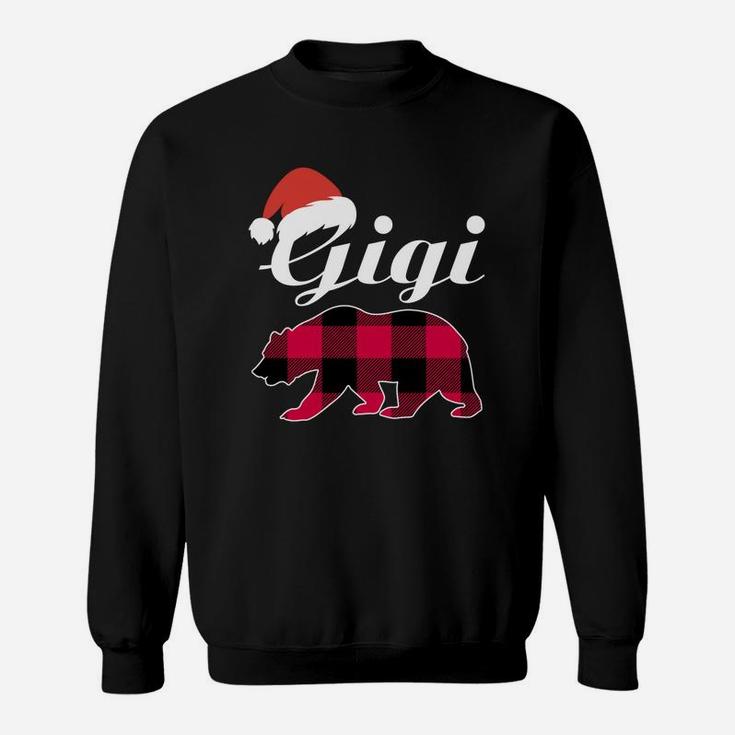 Gigi Christmas Bear Plaid Matching Family Christmas Sweat Shirt