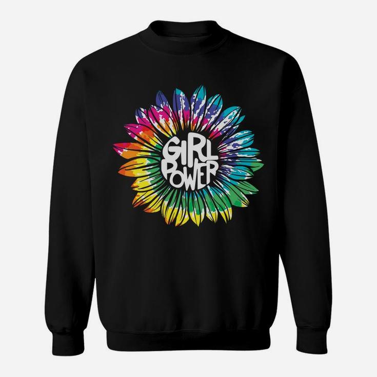 Girl Power Tie Dye Sunflower Hippie Peace Sweatshirt