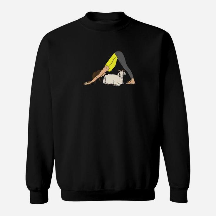 Goat Yoga Funny Downward Facing Dog Yoga Pose Sweat Shirt