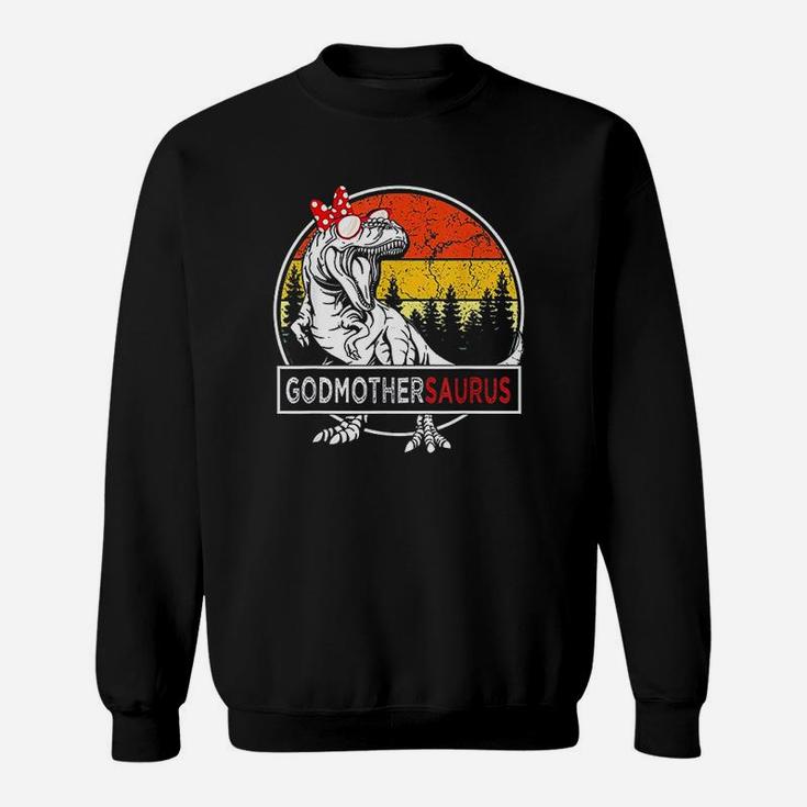 Godmothersaurus Dinosaur Funny Godmother Saurus Family Sweat Shirt