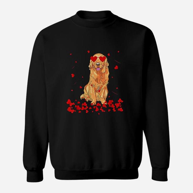 Golden Retriever Heart Valentines Day Gift Dog Dad Dog Mom Sweat Shirt