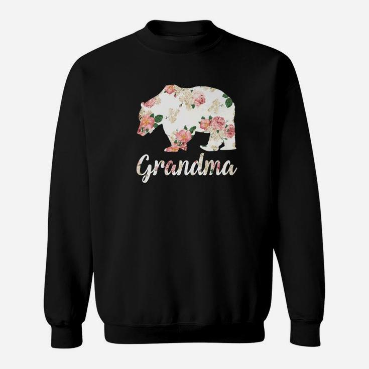 Grandma Bear Floral Family Christmas Matching Gift Sweat Shirt