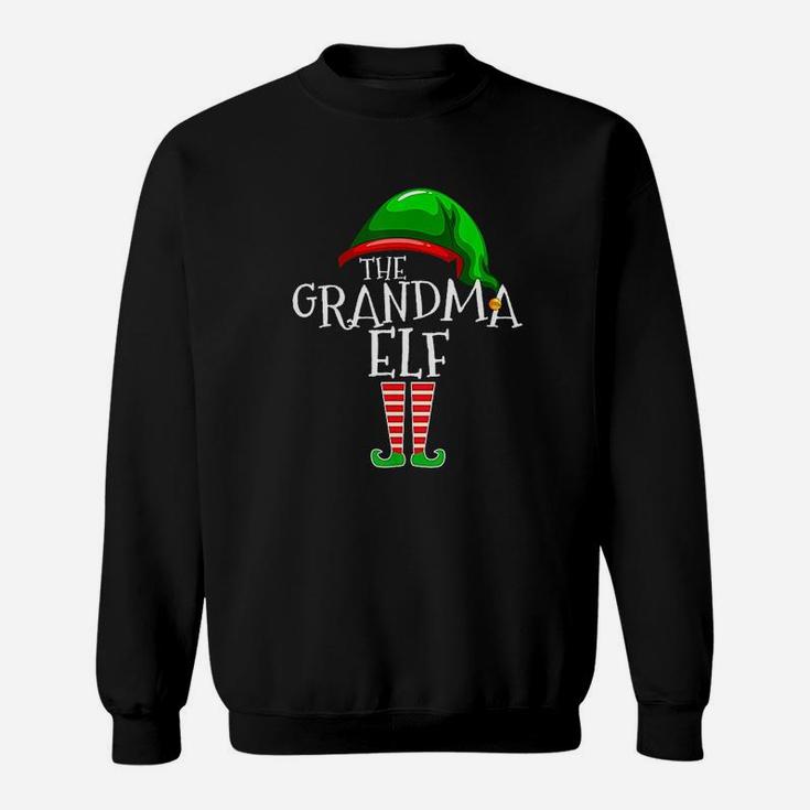Grandma Elf Family Matching Group Christmas Gift Women Funny Sweat Shirt