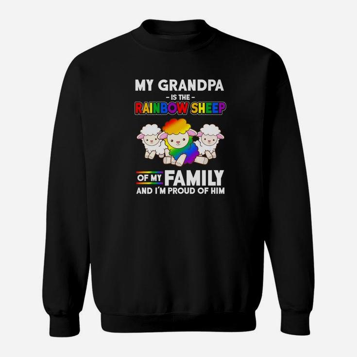 Grandpa Rainbow Sheep Family Proud Gay Pride Sweat Shirt