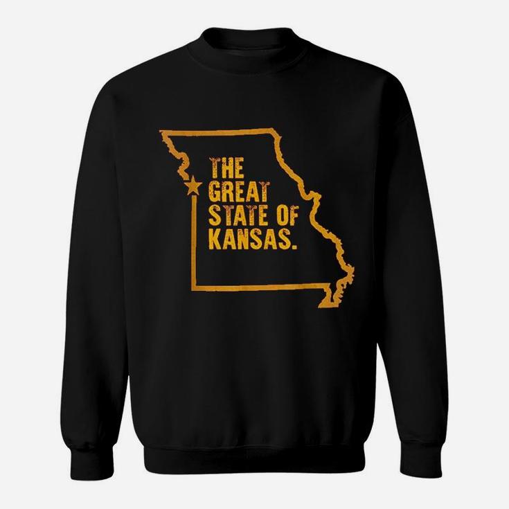 Great State Of Kansas Vintage Missouri Map Funny Sweat Shirt