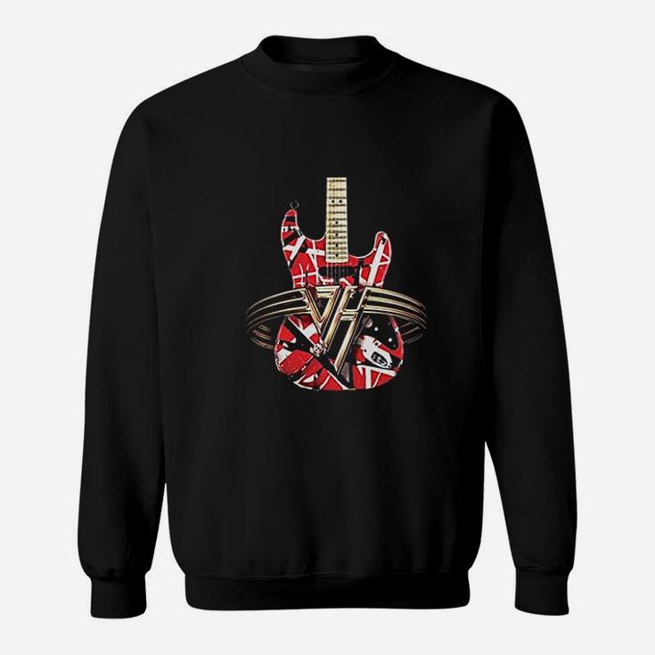 Guitar Retro Style Gift For Guitarist Red Guitar Sweat Shirt