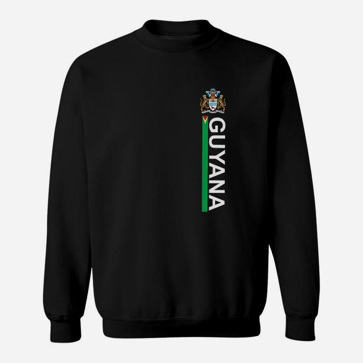 Guyana National Pride Left Side Image Sporty Sweatshirt