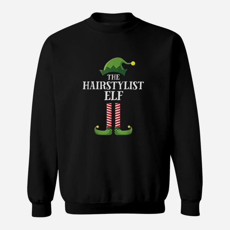 Hairstylist Elf Matching Family Group Christmas Party Sweat Shirt