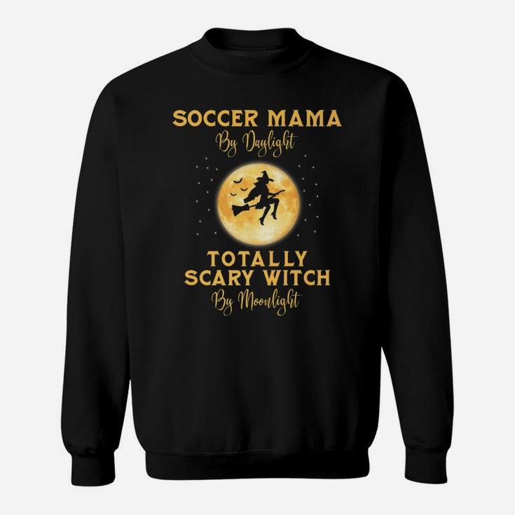 Halloween Soccer Mama Mom Funny Witch Sweat Shirt