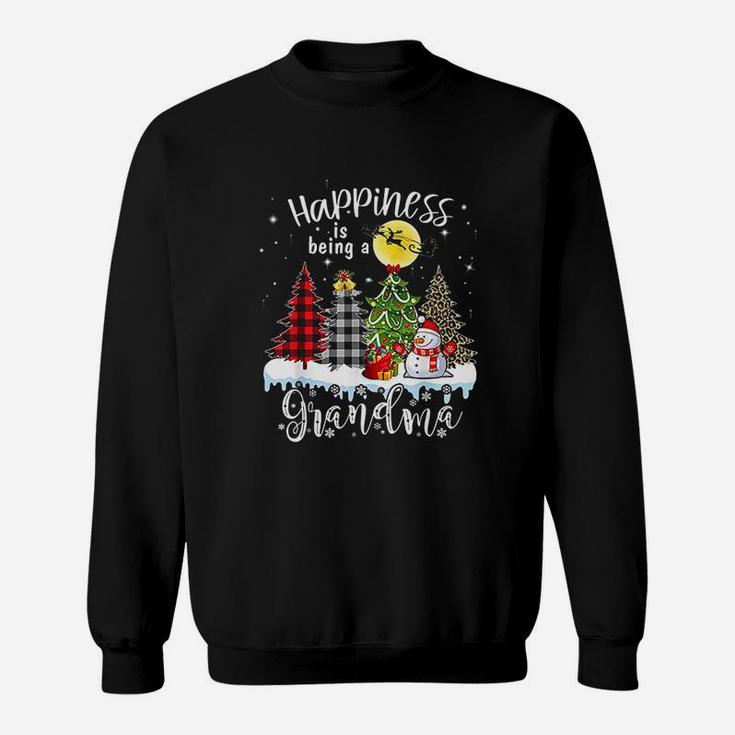 Happiness Is Being A Grandma Merry Christmas Snowman Sweat Shirt