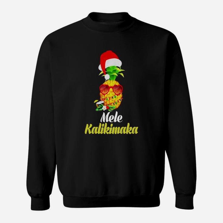 Hawaii Mele Kalikimaka Pineapple Hawaiian Christmas Tshirt Sweat Shirt